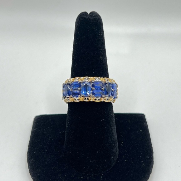 NH Michael Valitutti London Blue Topaz Sterling 925 Cocktail Statement Ring - Picture 1 of 4